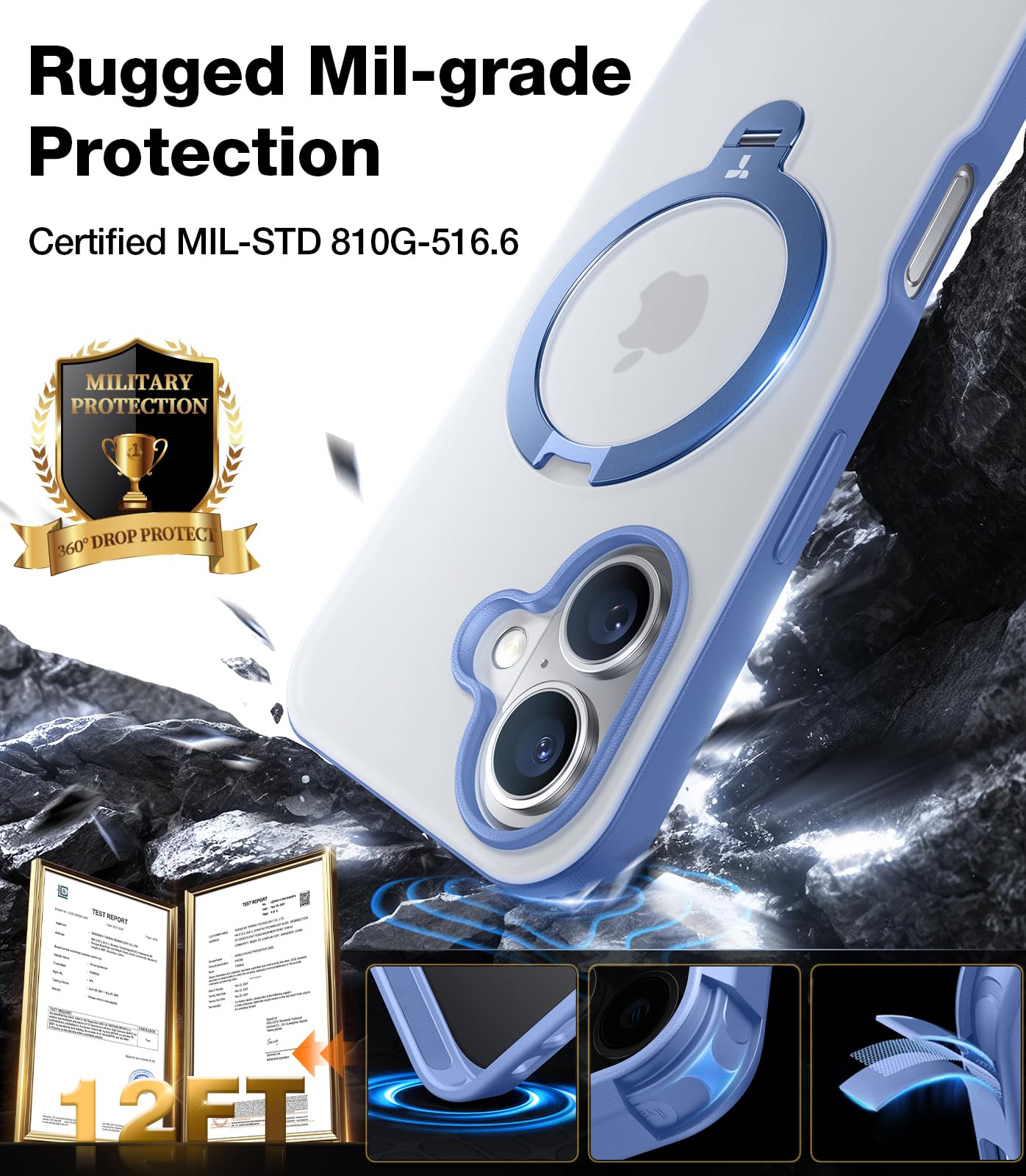 Foto 6 pulgar | Funda Para Teléfono Torras 360° Con Soporte Magnético Para Iphone 16 6.1 - Venta Internacional.