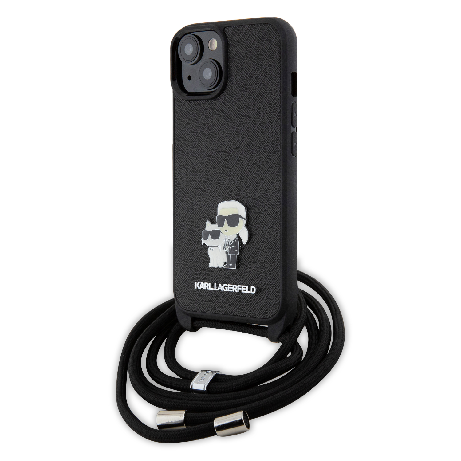 Foto 2 pulgar | Funda Karl Safiano Crossbody Logo Metálico Para Iphone 13