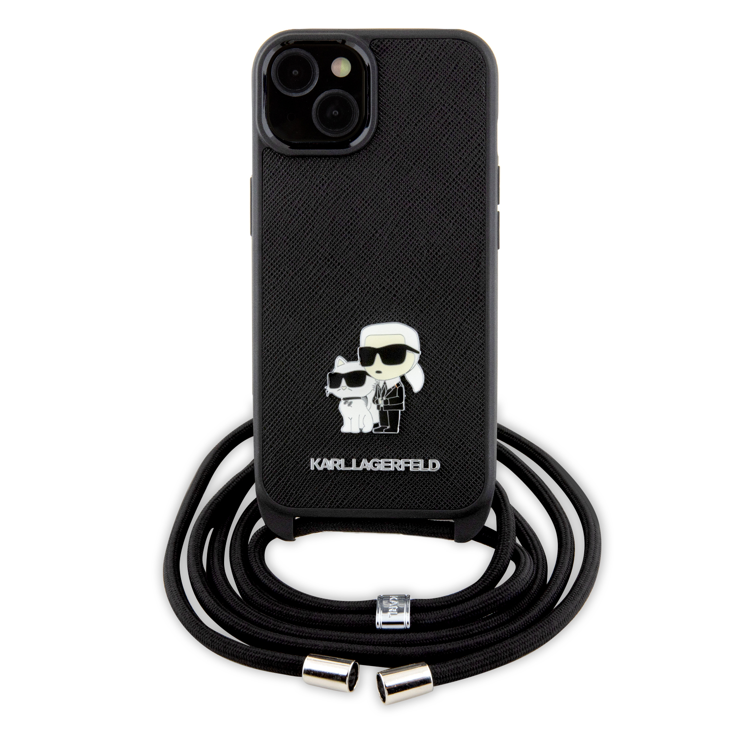Foto 3 pulgar | Funda Karl Safiano Crossbody Logo Metálico Para Iphone 13