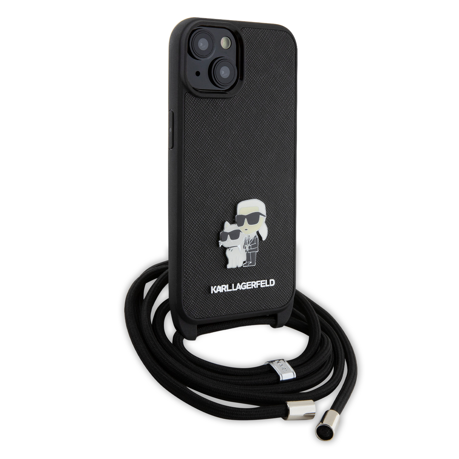 Foto 4 pulgar | Funda Karl Safiano Crossbody Logo Metálico Para Iphone 13