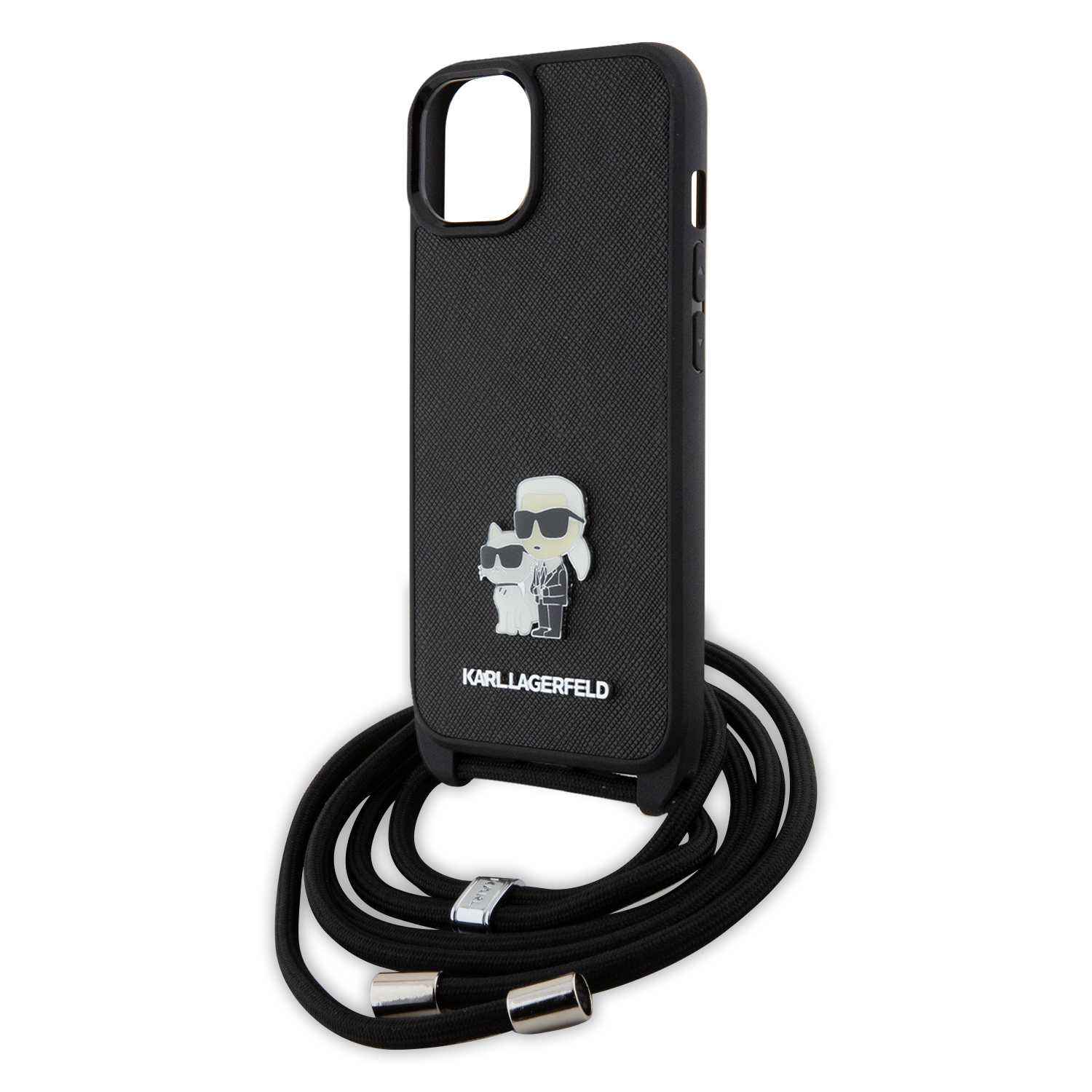 Foto 6 pulgar | Funda Karl Safiano Crossbody Logo Metálico Para Iphone 13