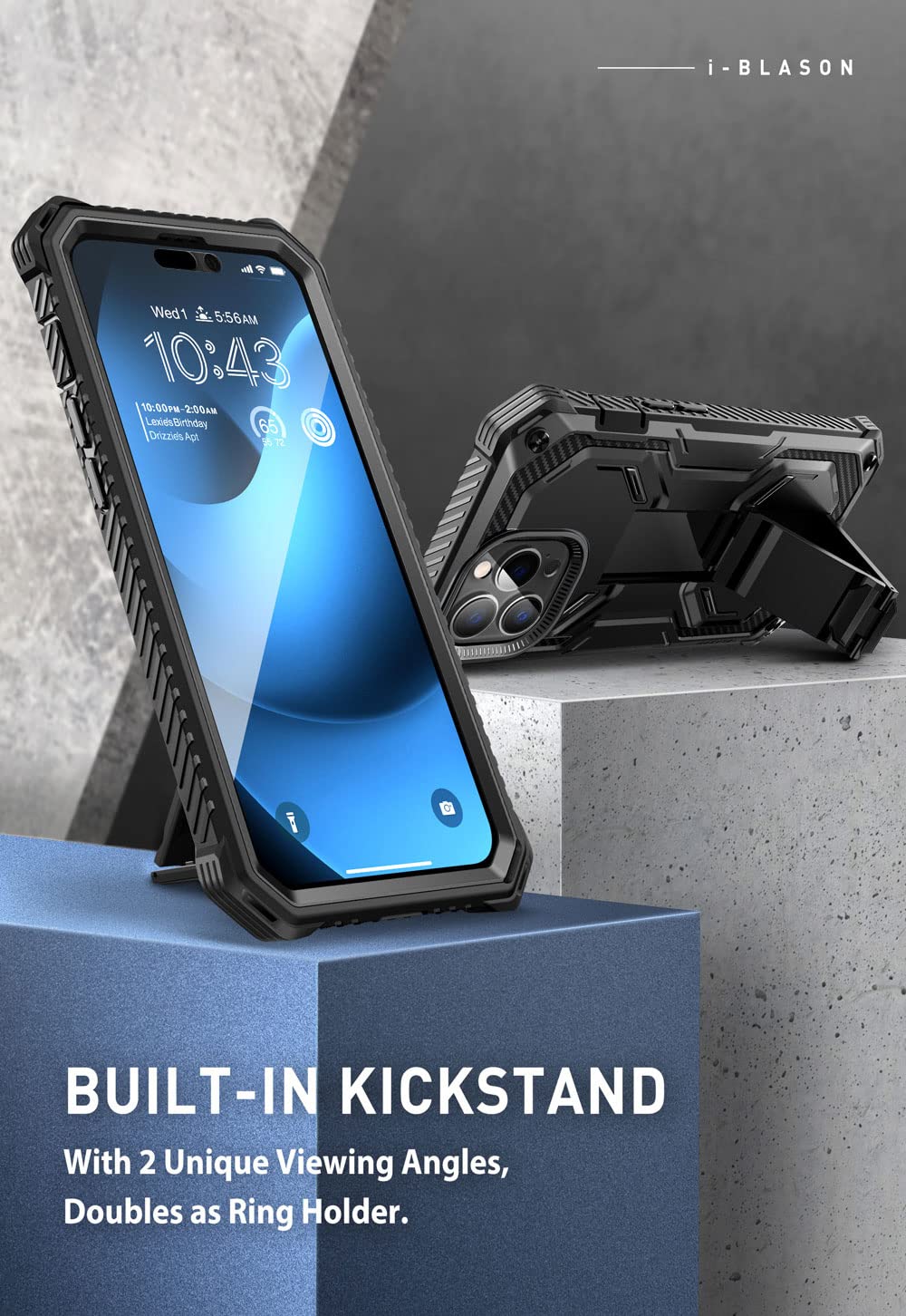 Foto 8 pulgar | Funda De Teléfono I-blason Armorbox Para Iphone 14 Pro Max Con Soporte - Venta Internacional.