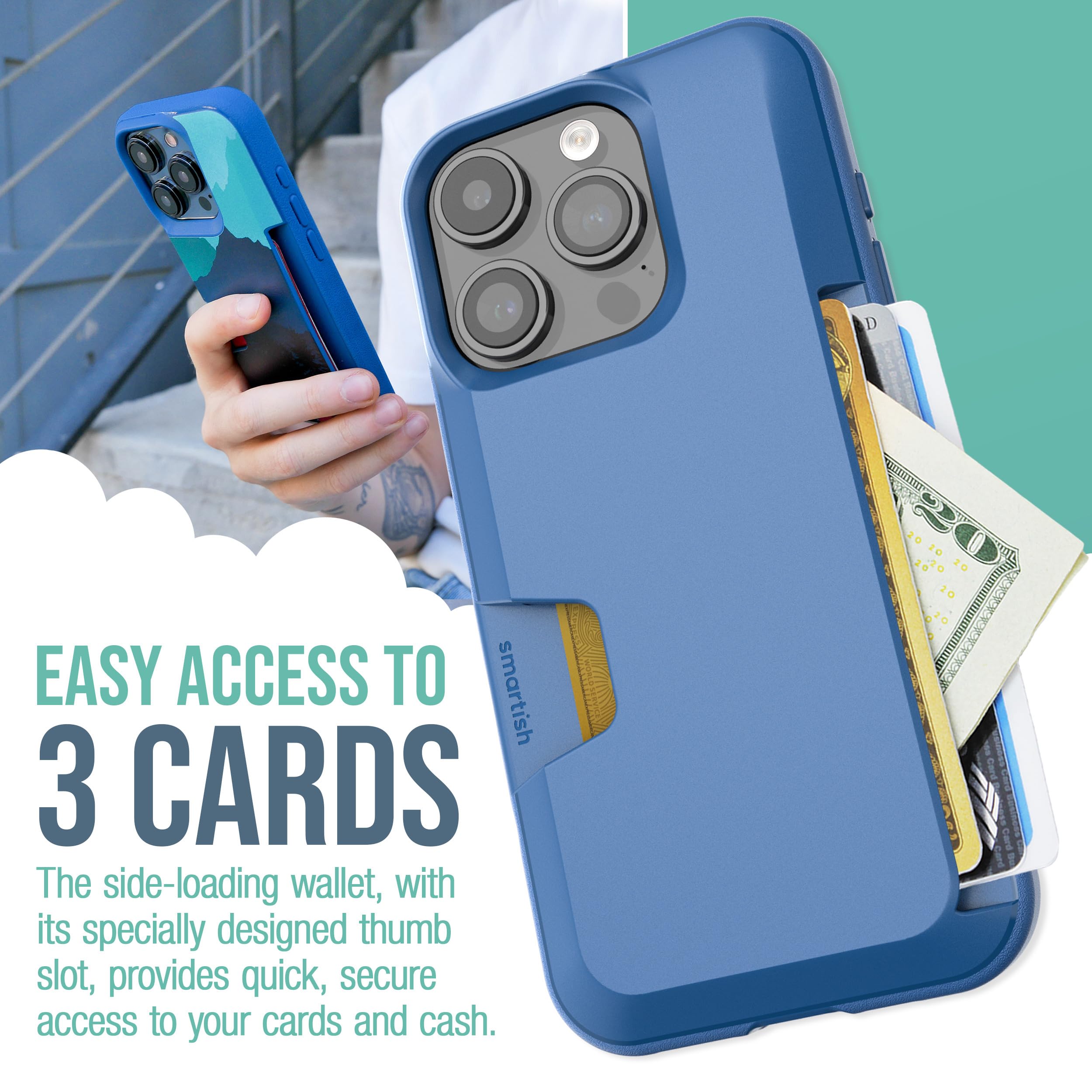 Foto 3 pulgar | Funda Tipo Cartera Smartish Wallet Slayer Vol. 1 Para Iphone 15 Pro - Venta Internacional.