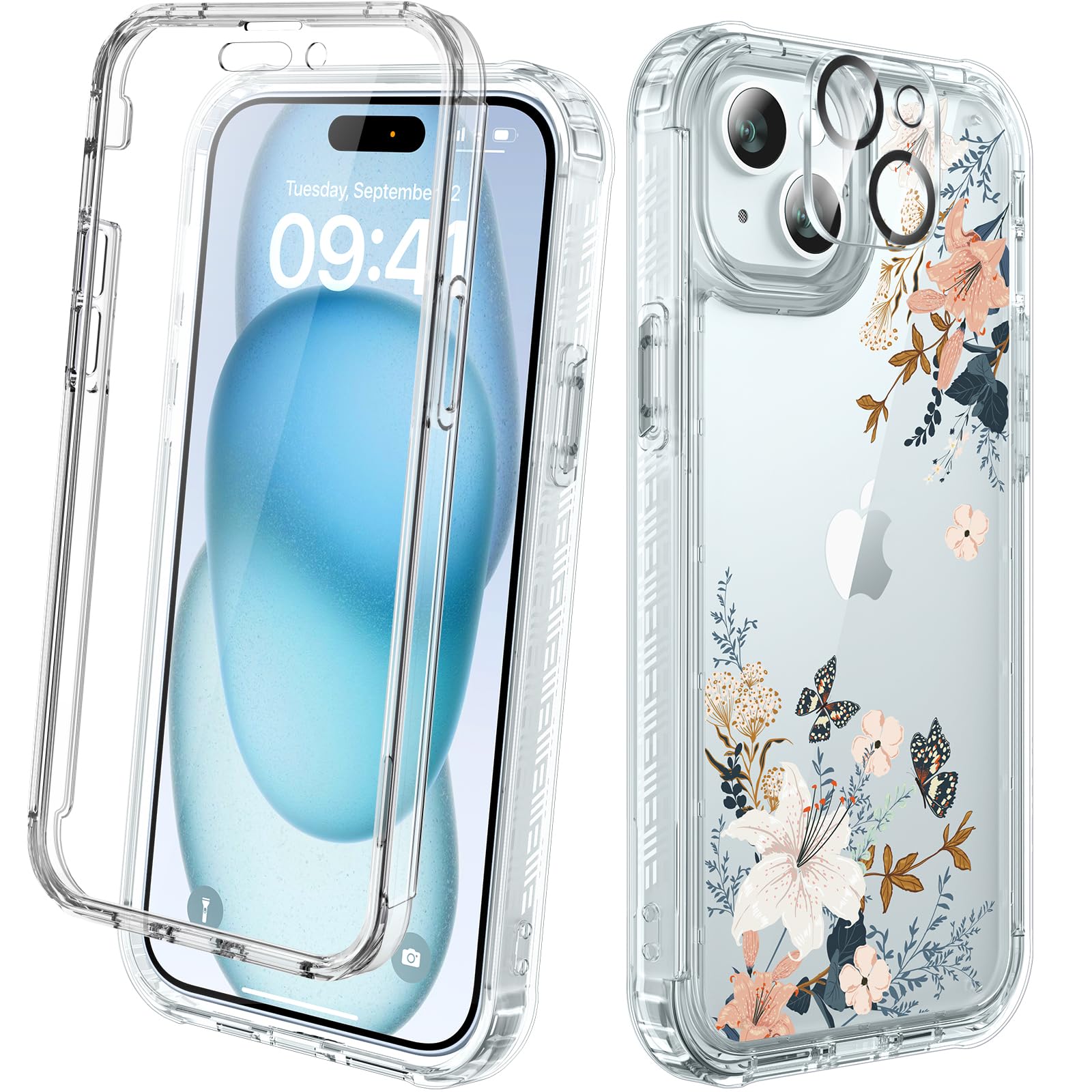 Foto 2 pulgar | Funda De Teléfono Diaclara Diseñada Para Iphone 15 6.1 Con Protector De Pantalla - Venta Internacional.
