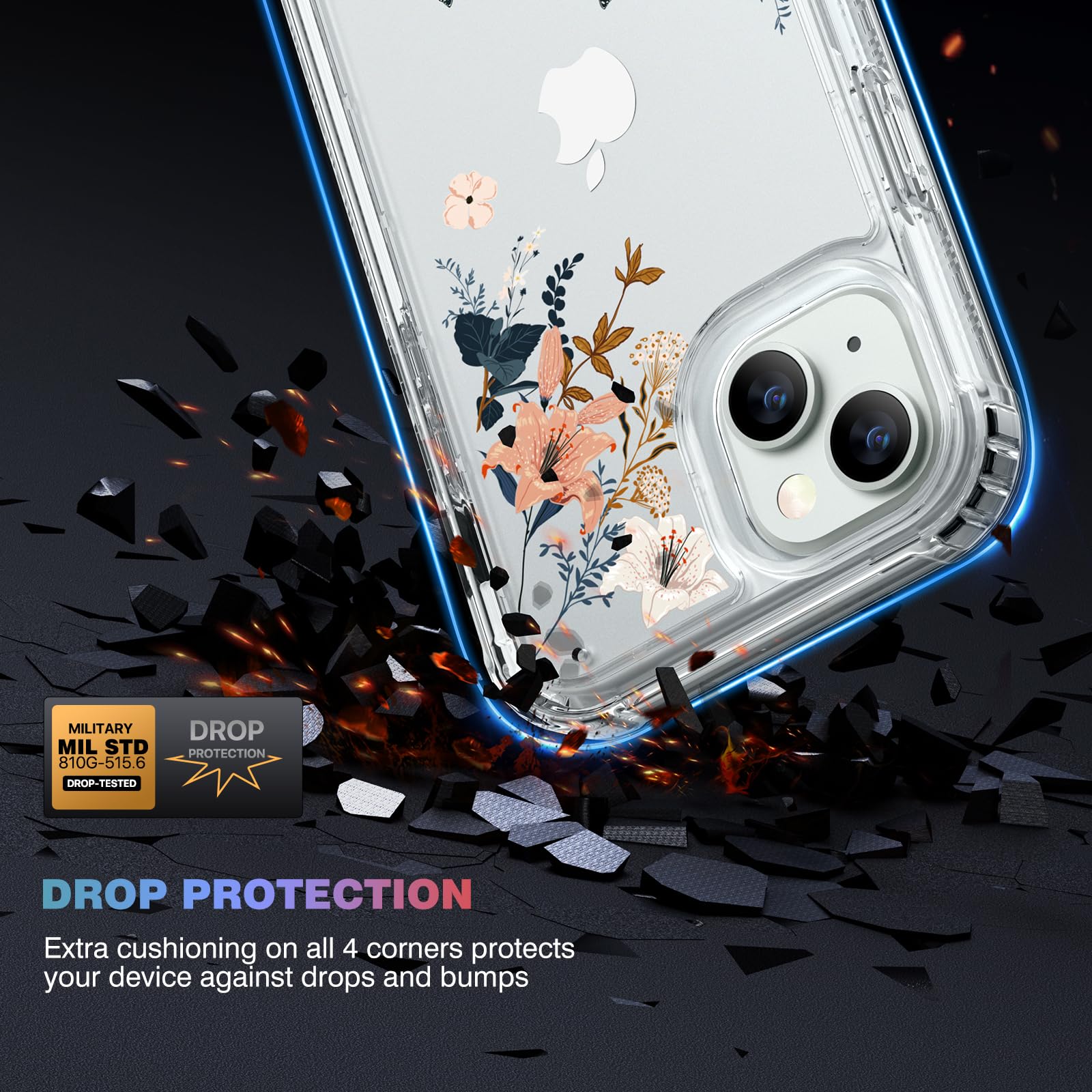 Foto 4 pulgar | Funda De Teléfono Diaclara Diseñada Para Iphone 15 6.1 Con Protector De Pantalla - Venta Internacional.
