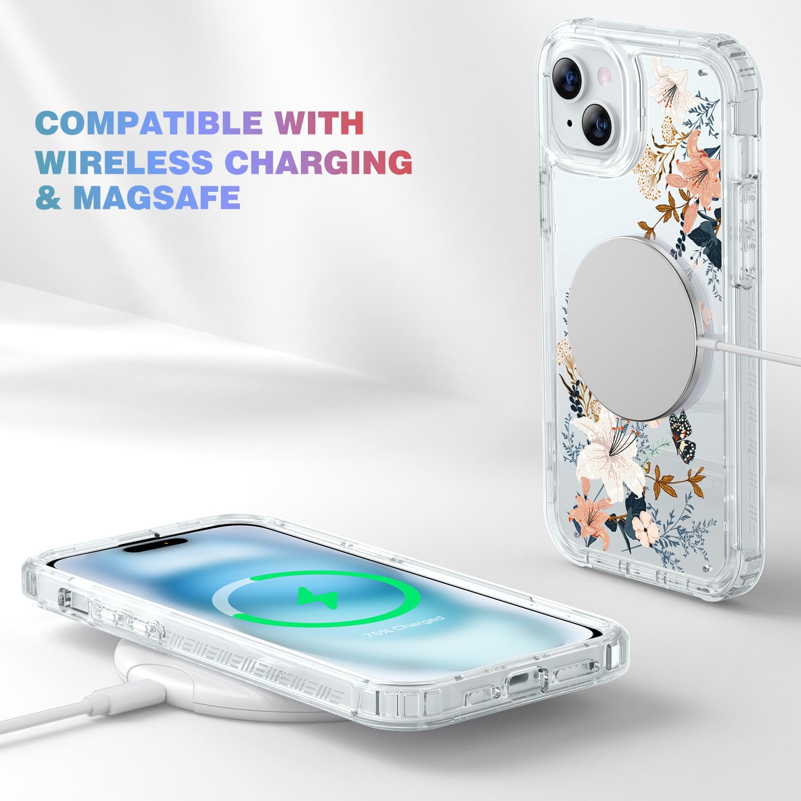Foto 5 pulgar | Funda De Teléfono Diaclara Diseñada Para Iphone 15 6.1 Con Protector De Pantalla - Venta Internacional.