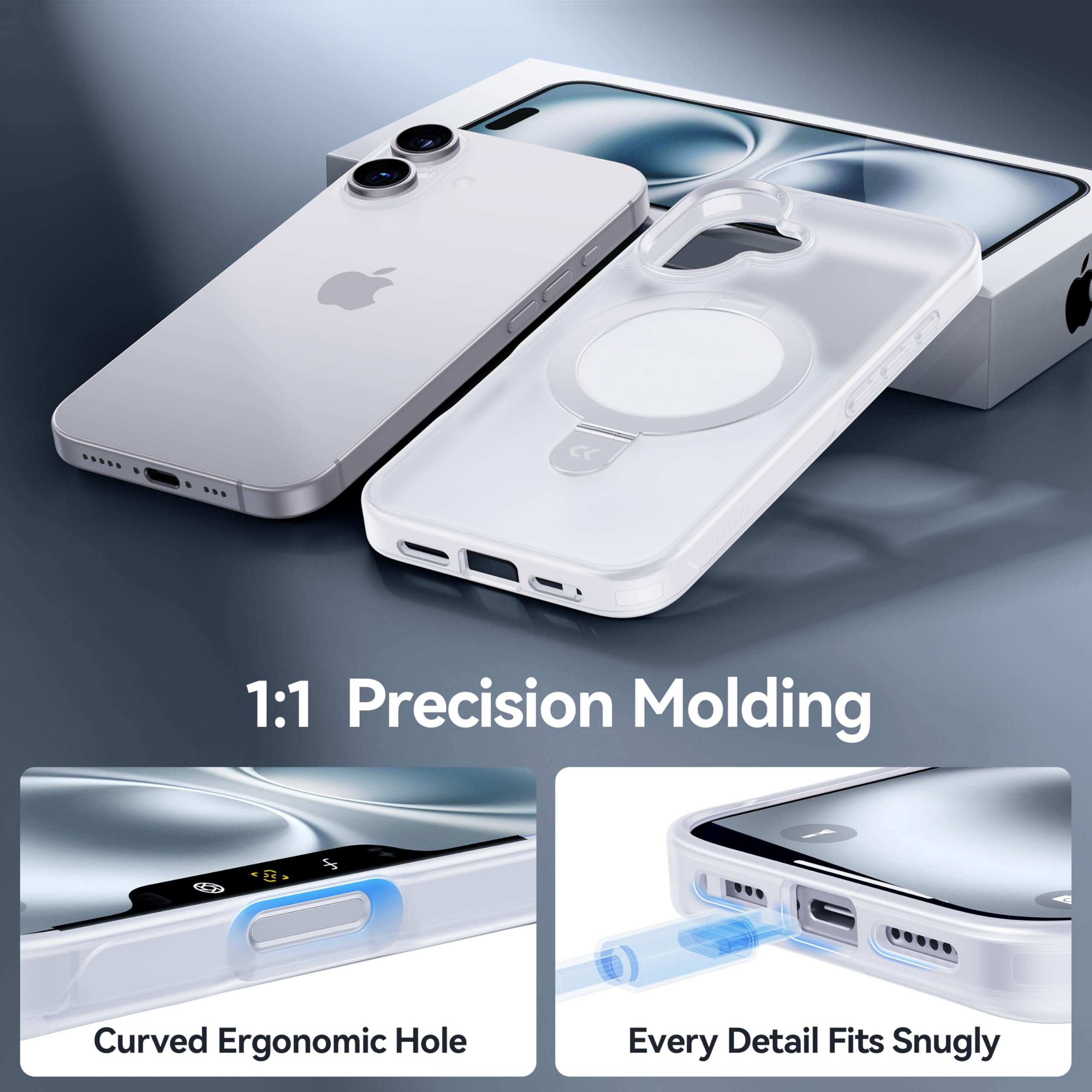 Foto 8 pulgar | Funda Casekoo Diseñada Para Iphone 16 Con Soporte Magnético - Venta Internacional.
