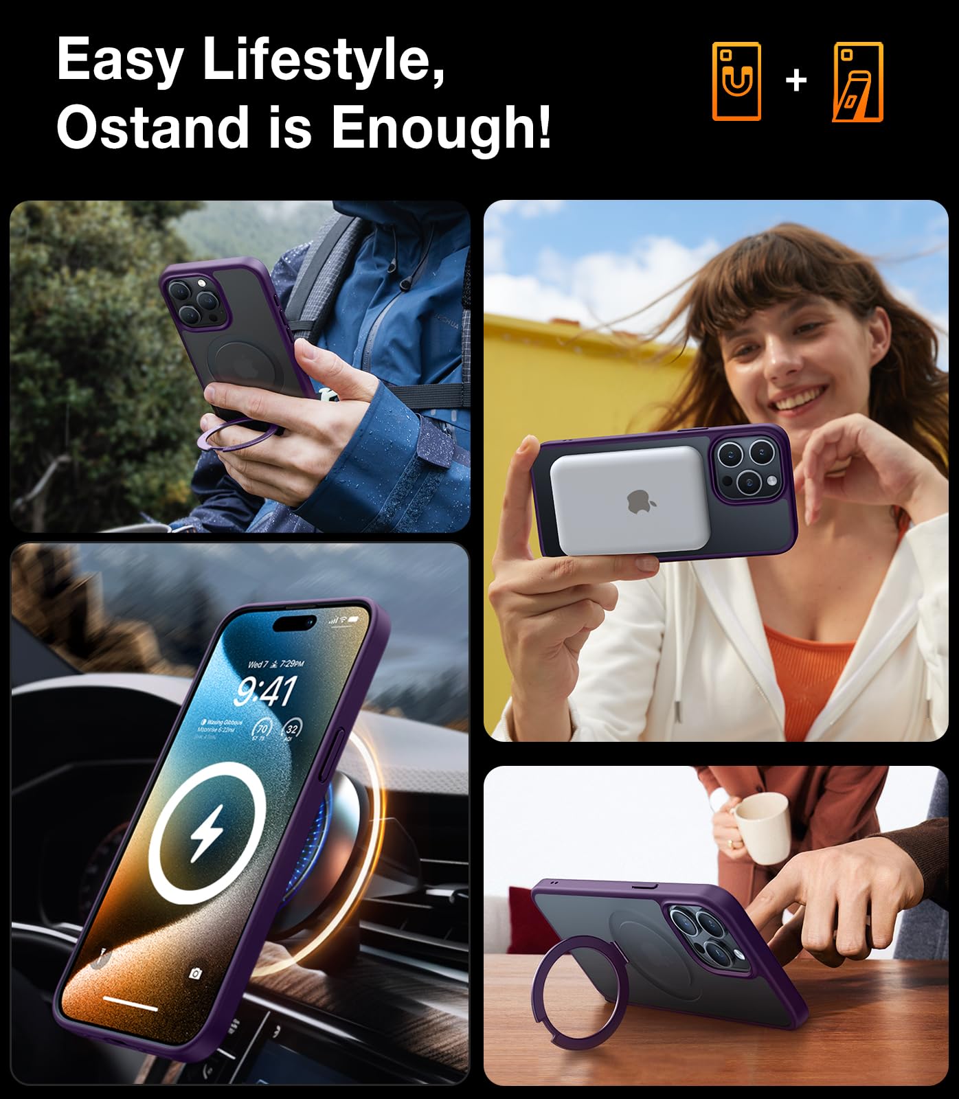 Foto 4 pulgar | Funda De Teléfono Torras Ultra Magnetic Ostand Para Iphone 15 Pro - Venta Internacional.