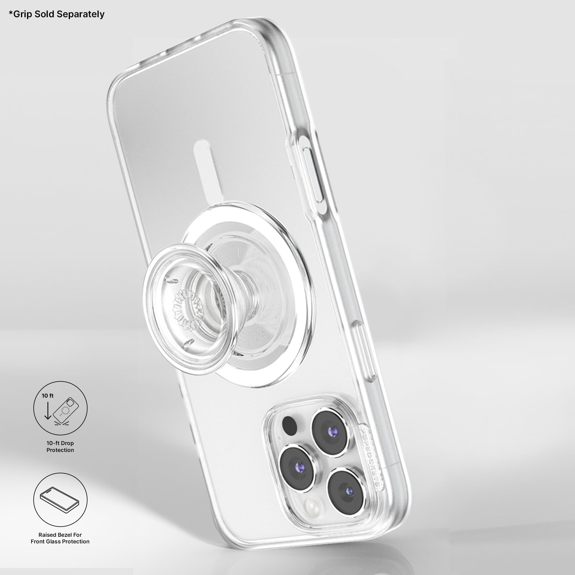 Foto 4 pulgar | Funda Para Teléfono Popsockets Compatible Con Iphone 16 Pro, Transparente - Venta Internacional.