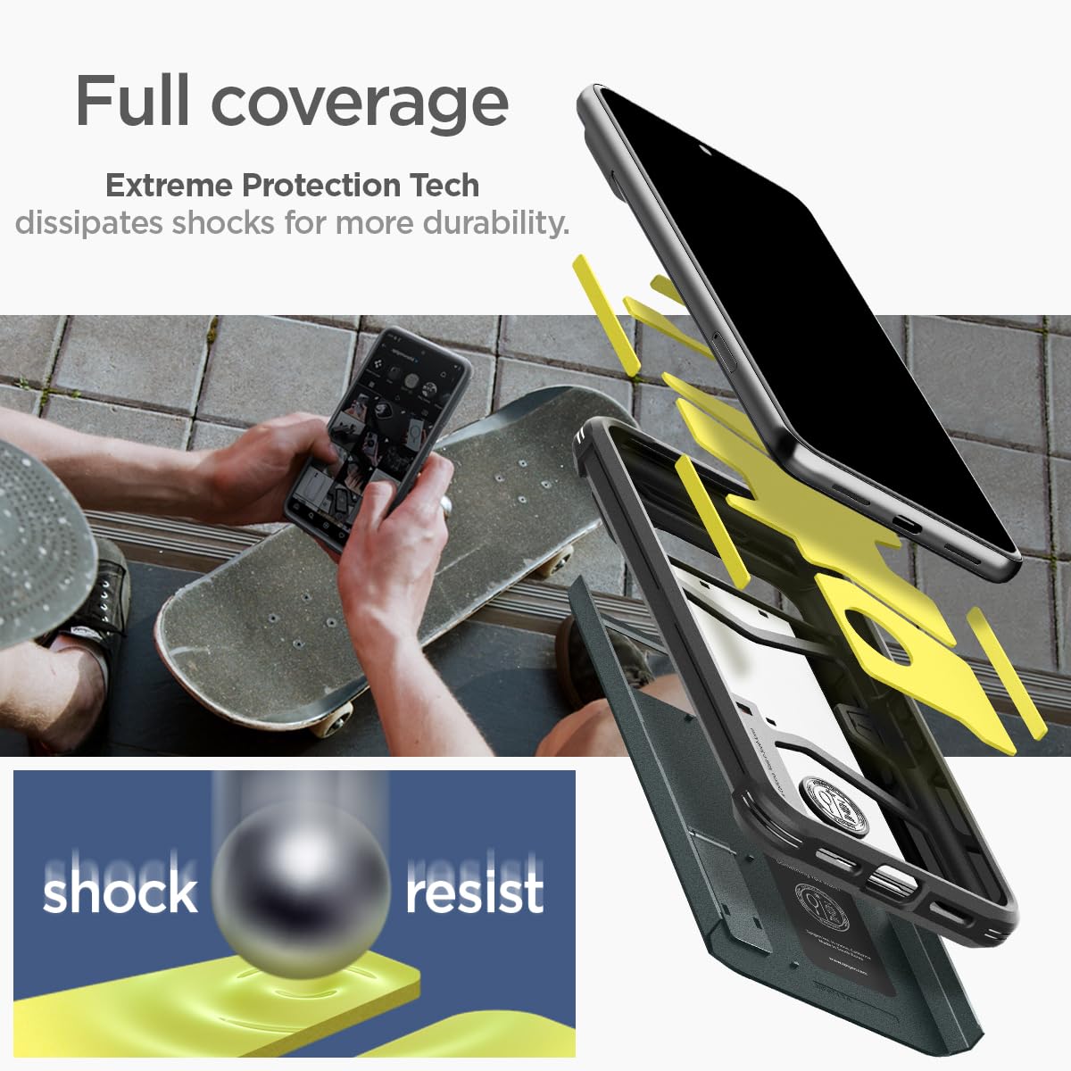 Foto 4 pulgar | Funda De Teléfono Spigen Tough Armor Para Pixel 8 Pro Con Soporte - Venta Internacional.
