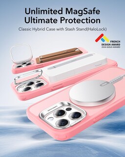 Foto 3 | Funda De Teléfono Esr Para Iphone 15 Pro Max Con Magsafe Frosted Pink - Venta Internacional.