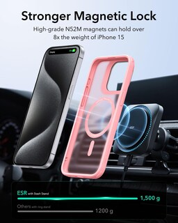 Foto 5 | Funda De Teléfono Esr Para Iphone 15 Pro Max Con Magsafe Frosted Pink - Venta Internacional.