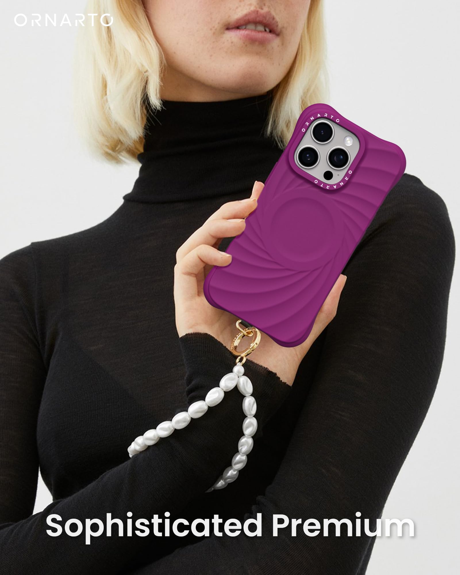 Foto 6 | Funda De Teléfono Ornarto Vortuxe Para Iphone 16 Pro Max Fucsia - Venta Internacional.