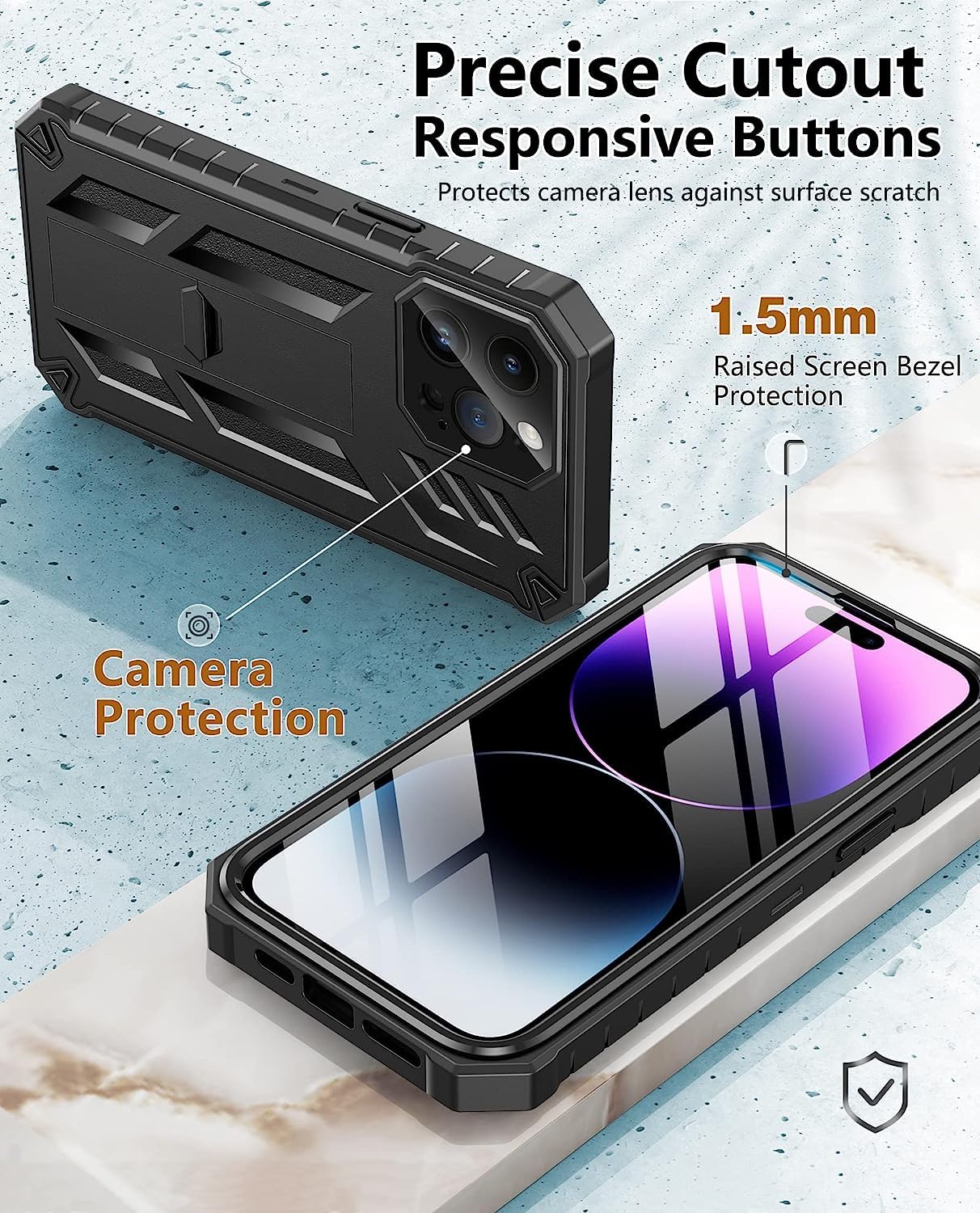 Foto 8 pulgar | Funda De Teléfono Fntcase Military Grade Rugged Para Iphone 14 Pro M - Venta Internacional.