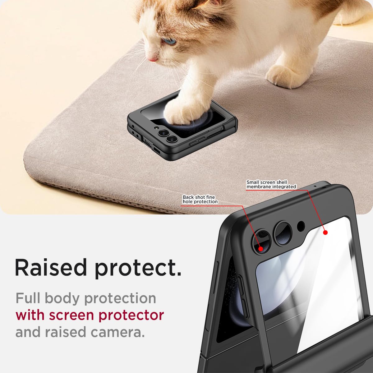 Foto 4 pulgar | Funda Miimall Para Samsung Galaxy Z Flip 5 Con Protección De Bisagra - Venta Internacional.