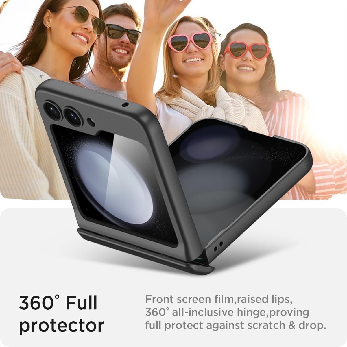 Foto 5 pulgar | Funda Miimall Para Samsung Galaxy Z Flip 5 Con Protección De Bisagra - Venta Internacional.