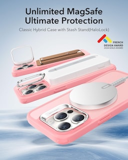 Foto 3 | Funda Esr Para Iphone 15 Pro Con Magsafe De Grado Militar, Color Rosa - Venta Internacional.