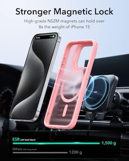 Foto 5 | Funda Esr Para Iphone 15 Pro Con Magsafe De Grado Militar, Color Rosa - Venta Internacional.