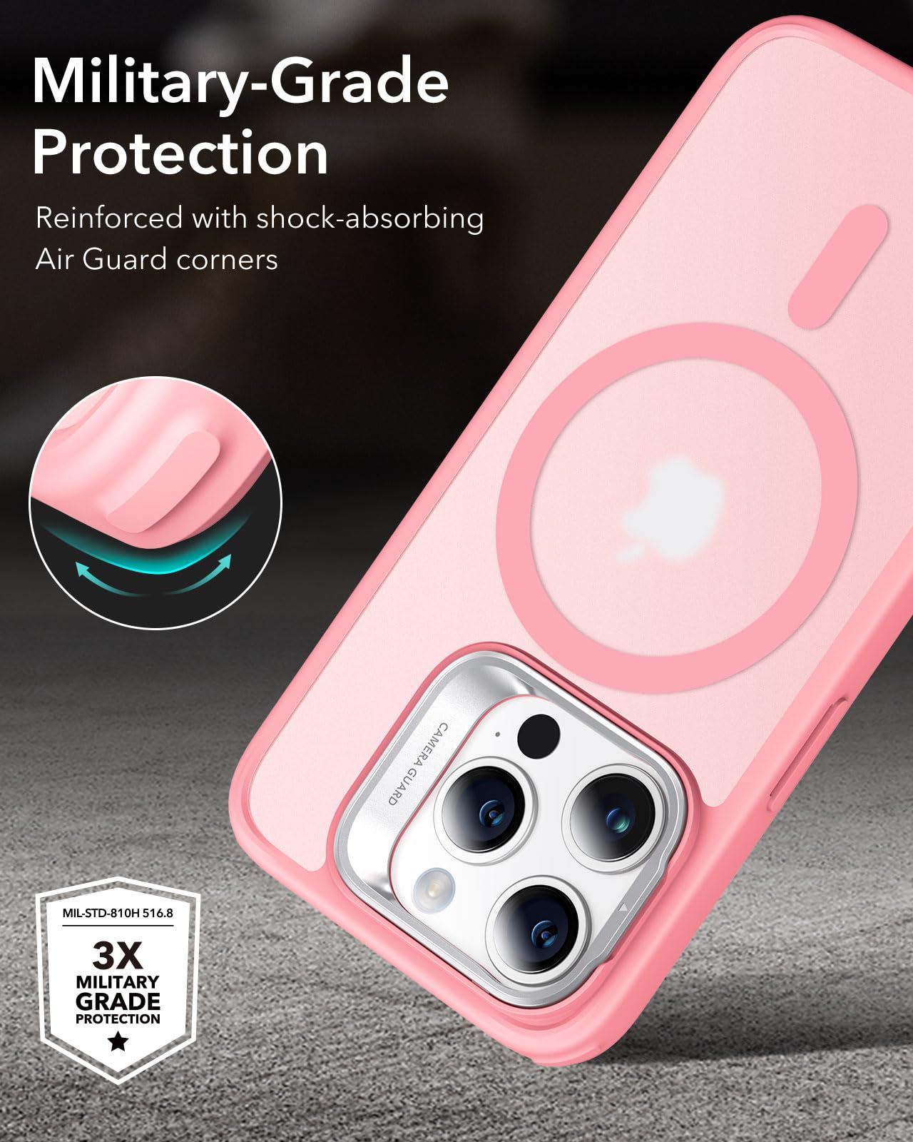Foto 8 pulgar | Funda Esr Para Iphone 15 Pro Con Magsafe De Grado Militar, Color Rosa - Venta Internacional.