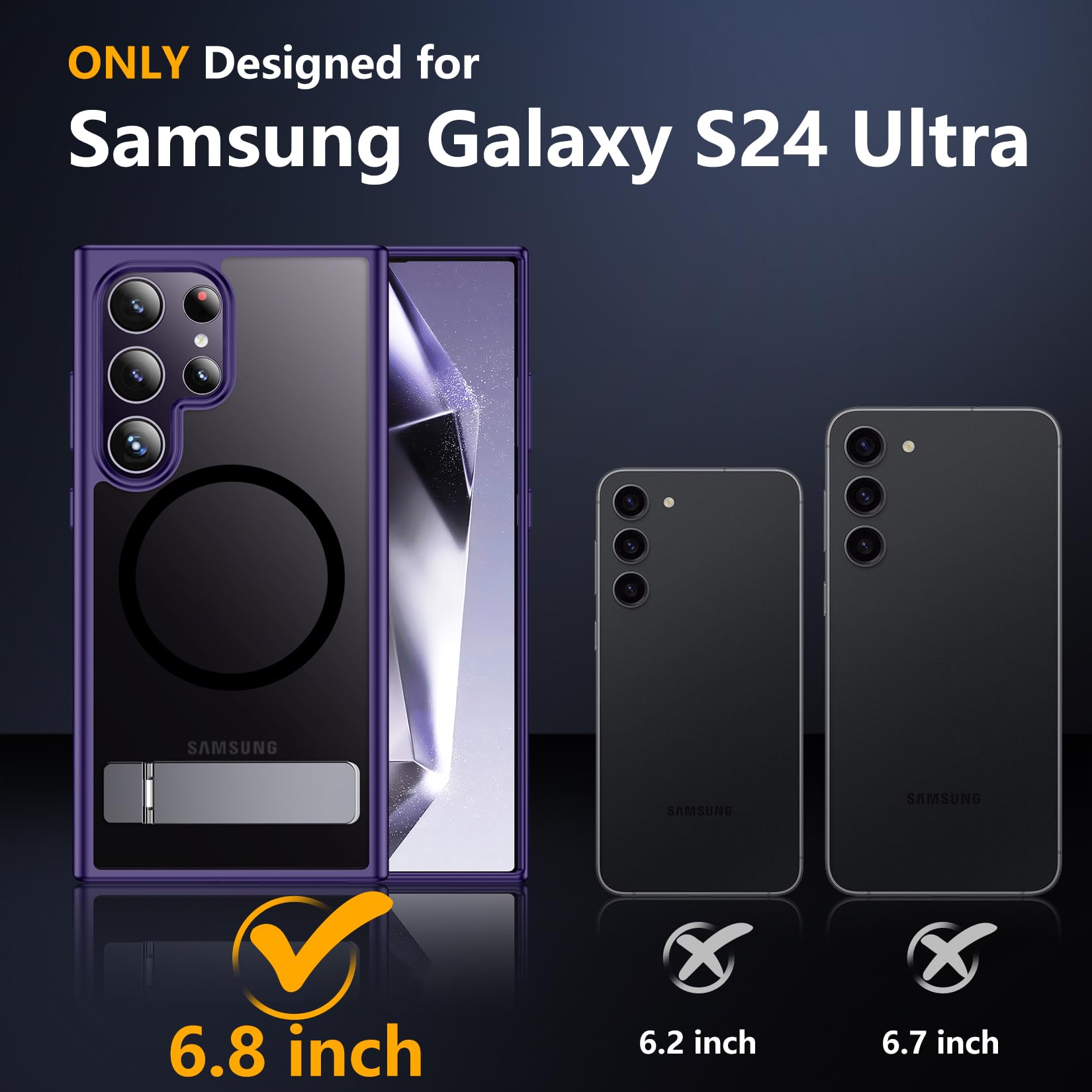 Foto 3 pulgar | Funda De Teléfono Spidercase Para Samsung Galaxy S24 Ultra Con Soporte - Venta Internacional.