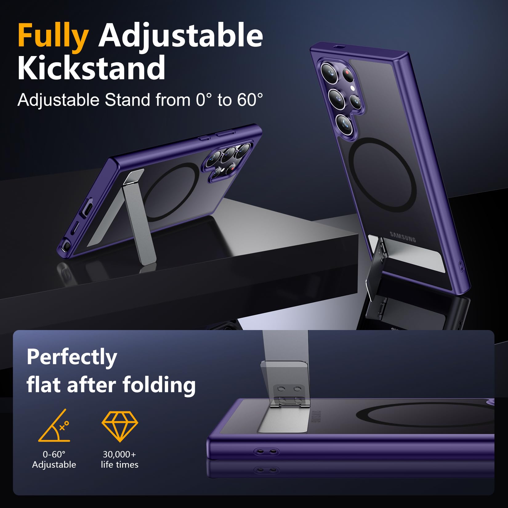Foto 7 pulgar | Funda De Teléfono Spidercase Para Samsung Galaxy S24 Ultra Con Soporte - Venta Internacional.