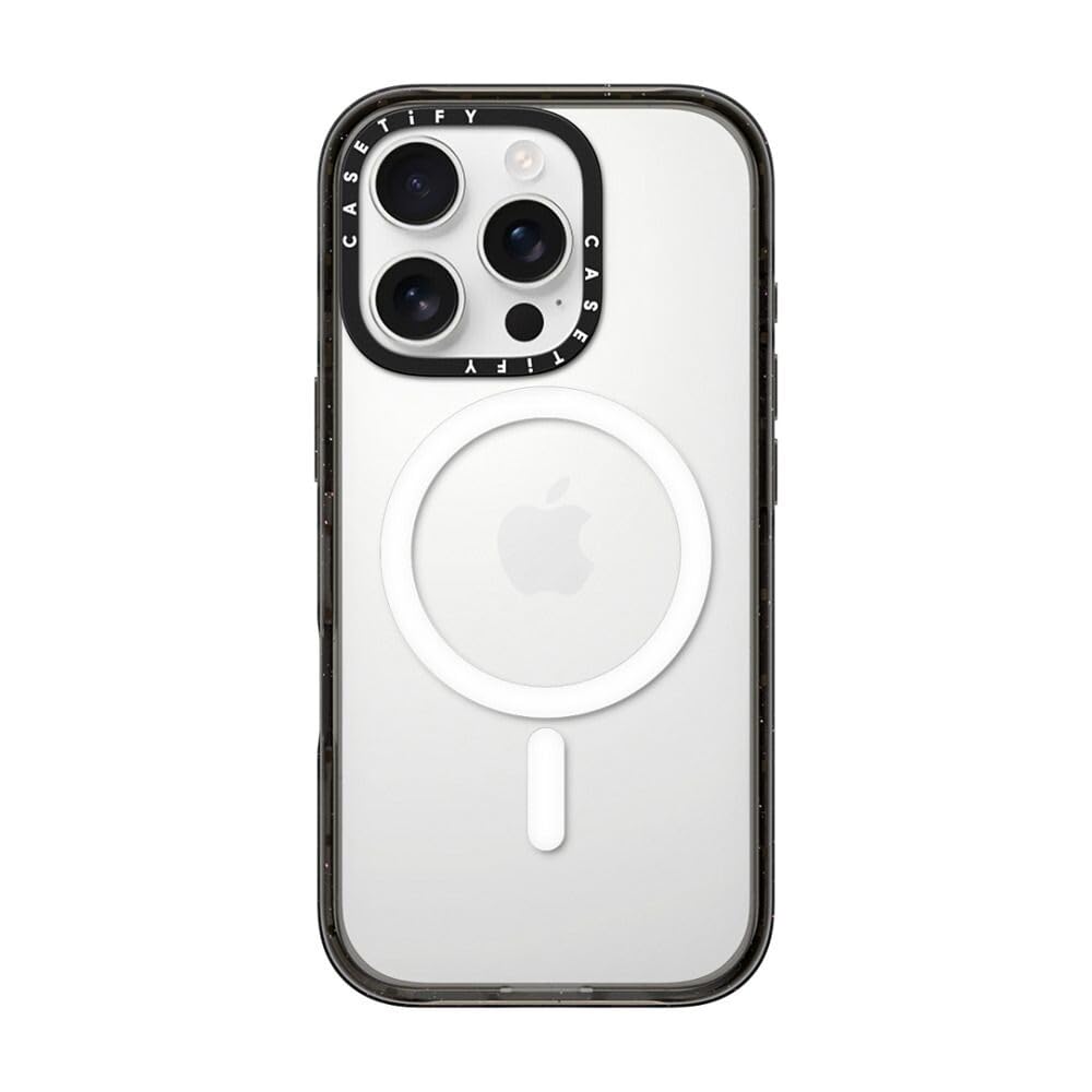 Funda De Teléfono Casetify Impact Para Iphone 16 Pro, Color Negro Transparente - Venta Internacional.