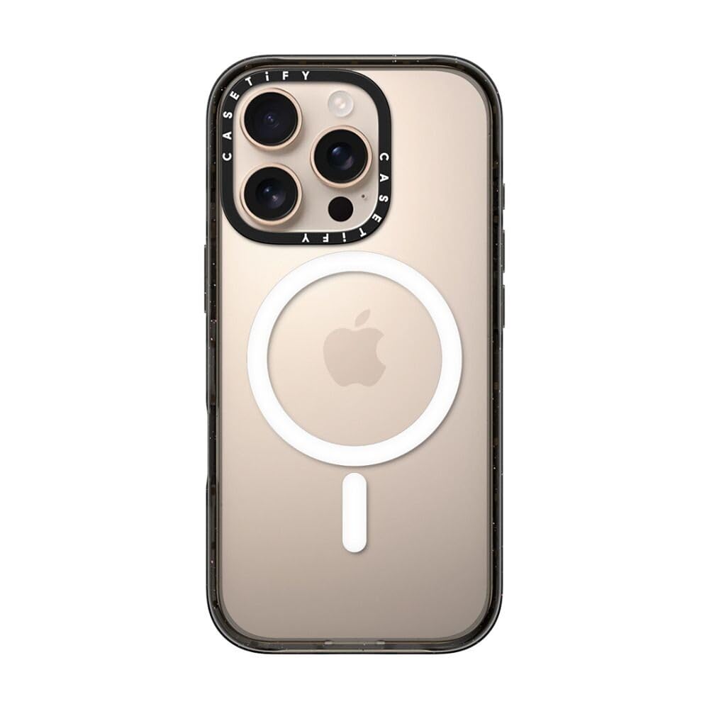 Foto 5 pulgar | Funda De Teléfono Casetify Impact Para Iphone 16 Pro, Color Negro Transparente - Venta Internacional.