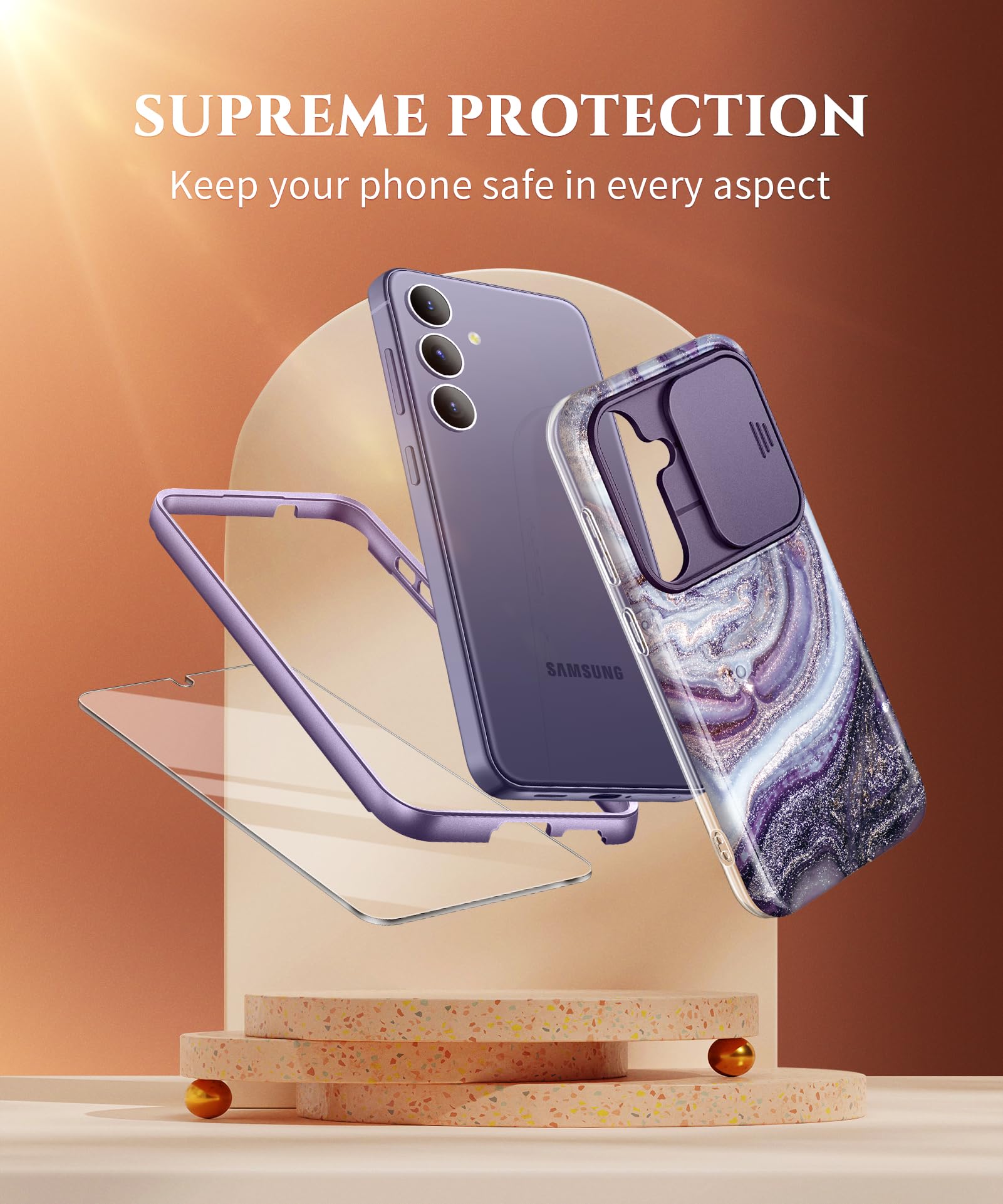 Foto 6 pulgar | Funda De Teléfono Gviewin Diseñada Para Samsung Galaxy S24+ Plus - Venta Internacional.