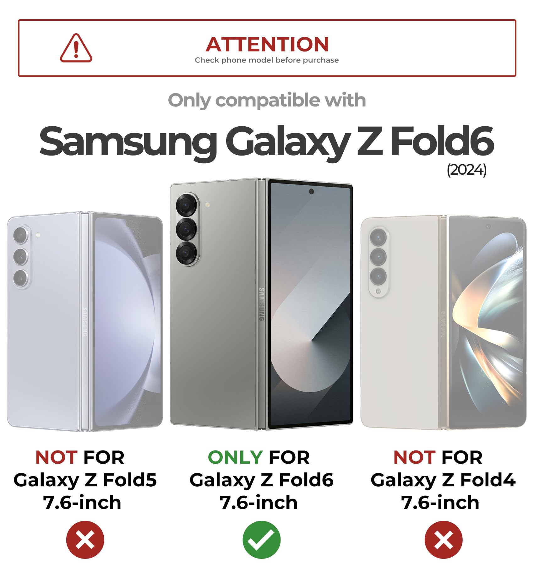 Foto 3 pulgar | Funda Dexnor Para Samsung Galaxy Z Fold 6 Con Soporte Para Anillos, Color Azul Marino - Venta Internacional.