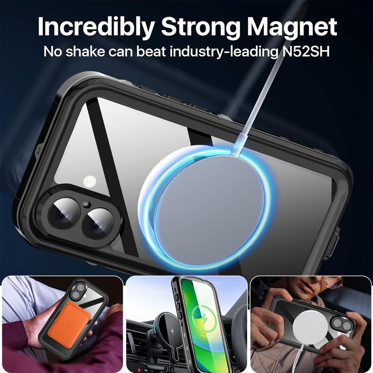 Foto 4 | Funda Impermeable Aicase Para Iphone 16 Plus (6.7) Con Magsafe - Venta Internacional.