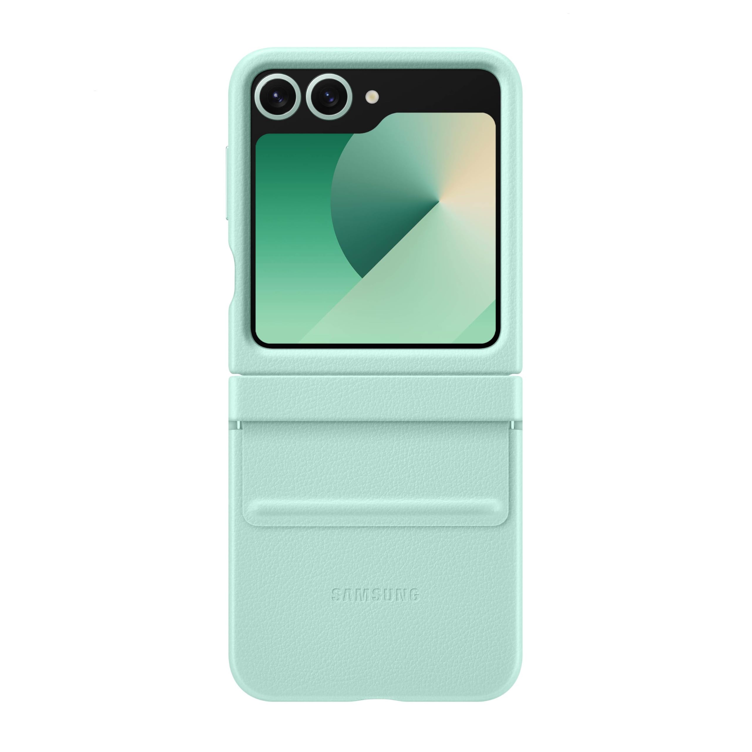 Foto 6 pulgar | Funda Para Teléfono Samsung Galaxy Z Flip 6 Kindsuit De Piel Color Menta - Venta Internacional.