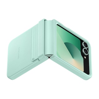 Foto 6 | Funda Para Teléfono Samsung Galaxy Z Flip 6 Kindsuit De Piel Color Menta - Venta Internacional.