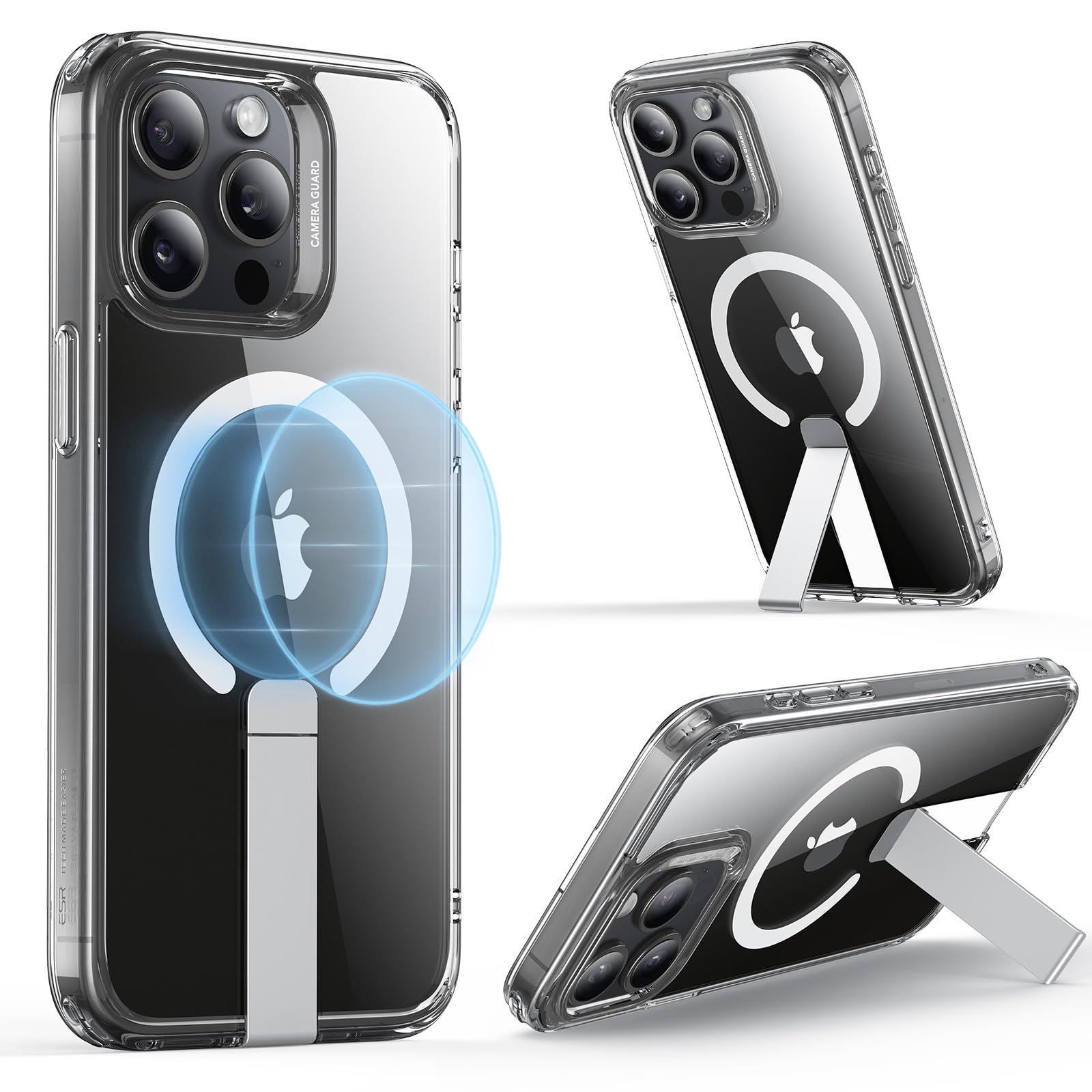Foto 2 pulgar | Funda De Teléfono Esr Boost Series Con Soporte Para Iphone 15 Pro Clear - Venta Internacional.