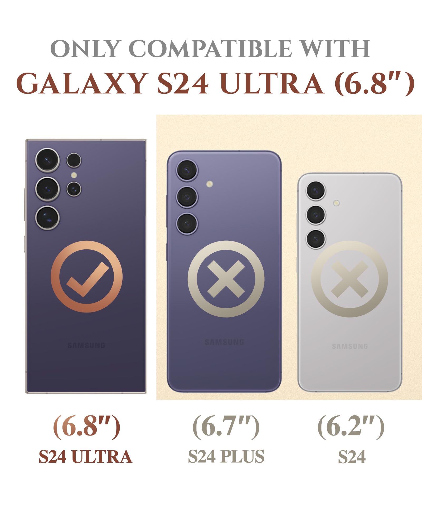 Foto 3 pulgar | Funda De Teléfono Gviewin Para Samsung Galaxy S24 Ultra 6.8 Pulgadas - Venta Internacional.