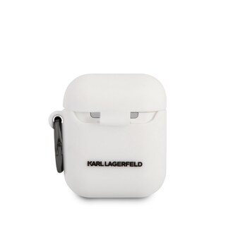 Foto 3 | Funda Karl Lagerfeld Silicón Para Airpods 1/2 - Blanco Original