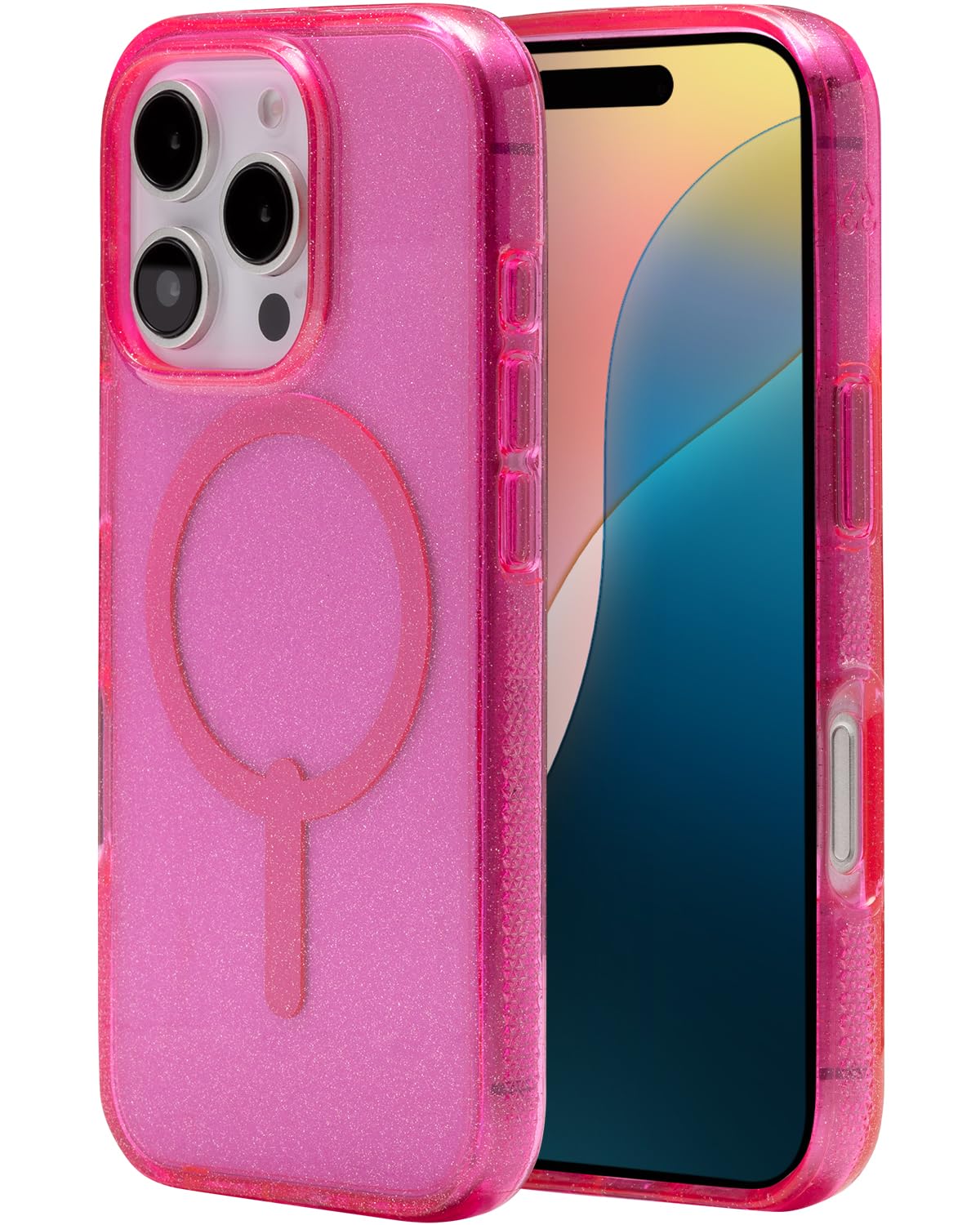Foto 2 pulgar | Funda De Teléfono Zagg Milan Snap Para Iphone 16 Pro Pink Glitter - Venta Internacional.