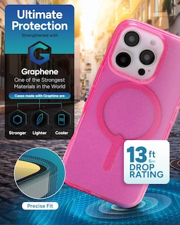 Foto 4 | Funda De Teléfono Zagg Milan Snap Para Iphone 16 Pro Pink Glitter - Venta Internacional.