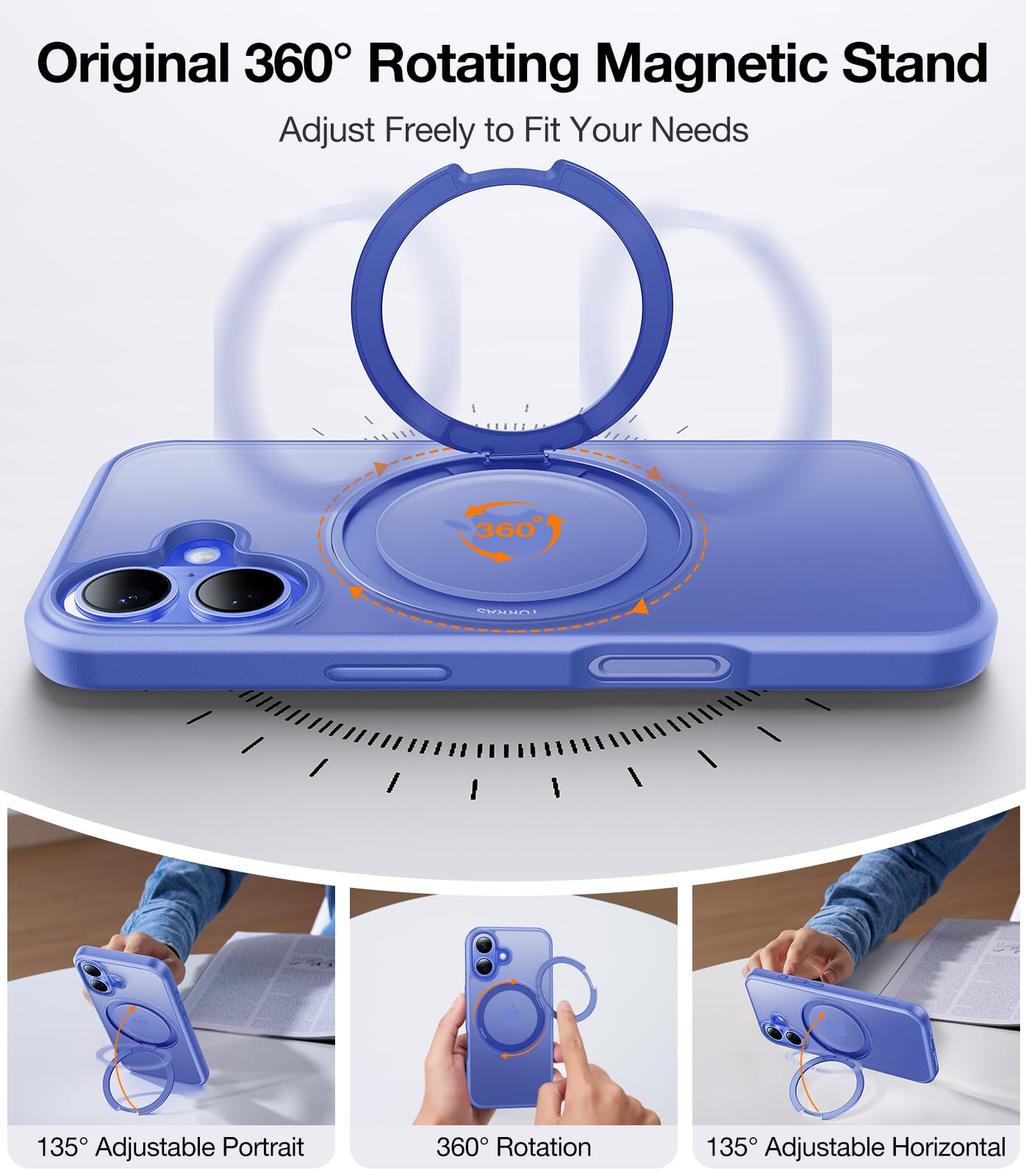 Foto 3 pulgar | Funda Para Teléfono Torras, Mejorada, Con Soporte Magnético Giratorio De 360° Para Iphone 16 - Venta Internacional.