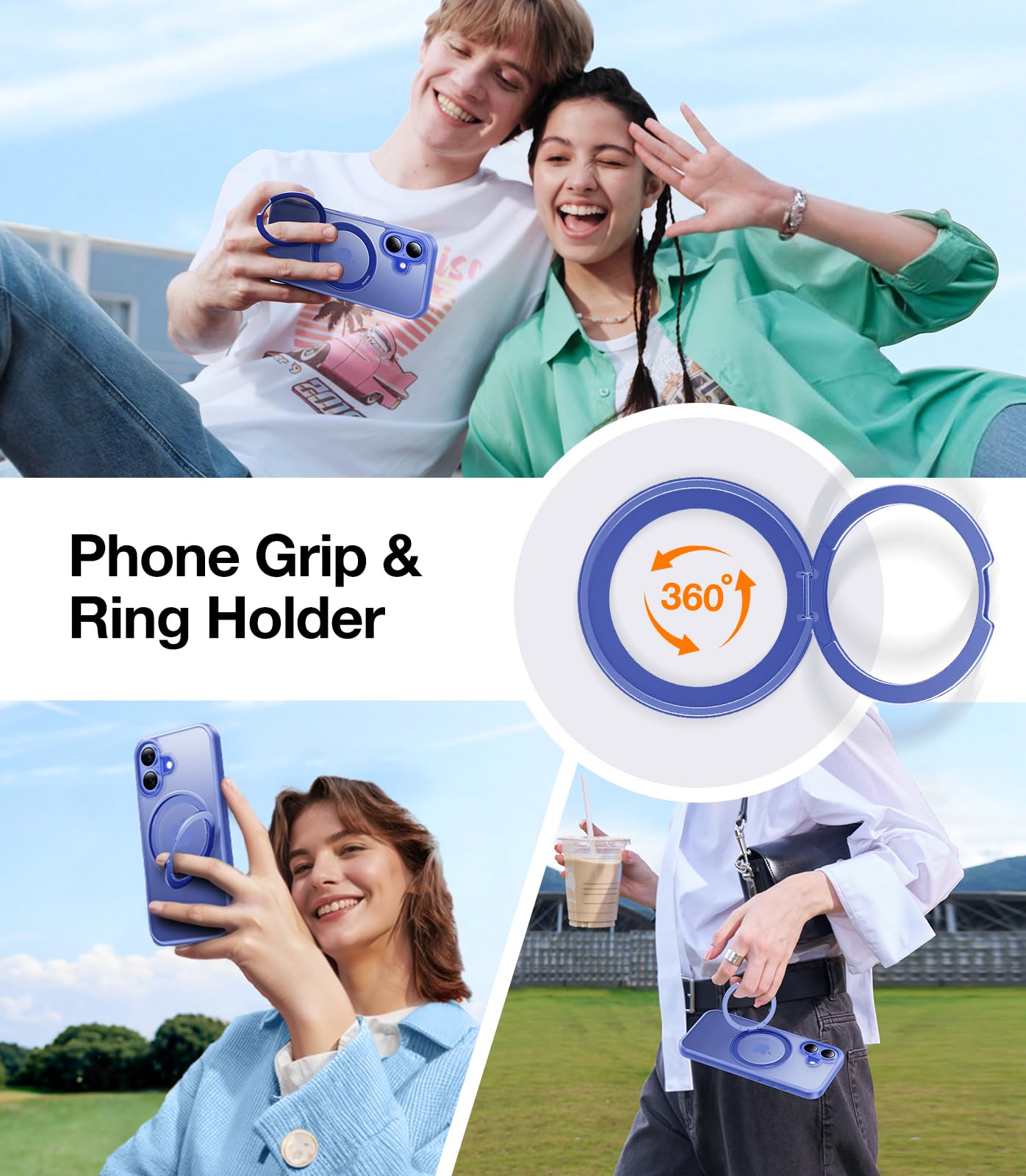 Foto 5 pulgar | Funda Para Teléfono Torras, Mejorada, Con Soporte Magnético Giratorio De 360° Para Iphone 16 - Venta Internacional.