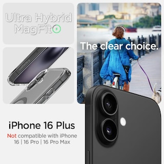 Foto 2 | Funda Spigen Ultra Hybrid Magfit Para Iphone 16 Plus De Fibra De Carbono - Venta Internacional.