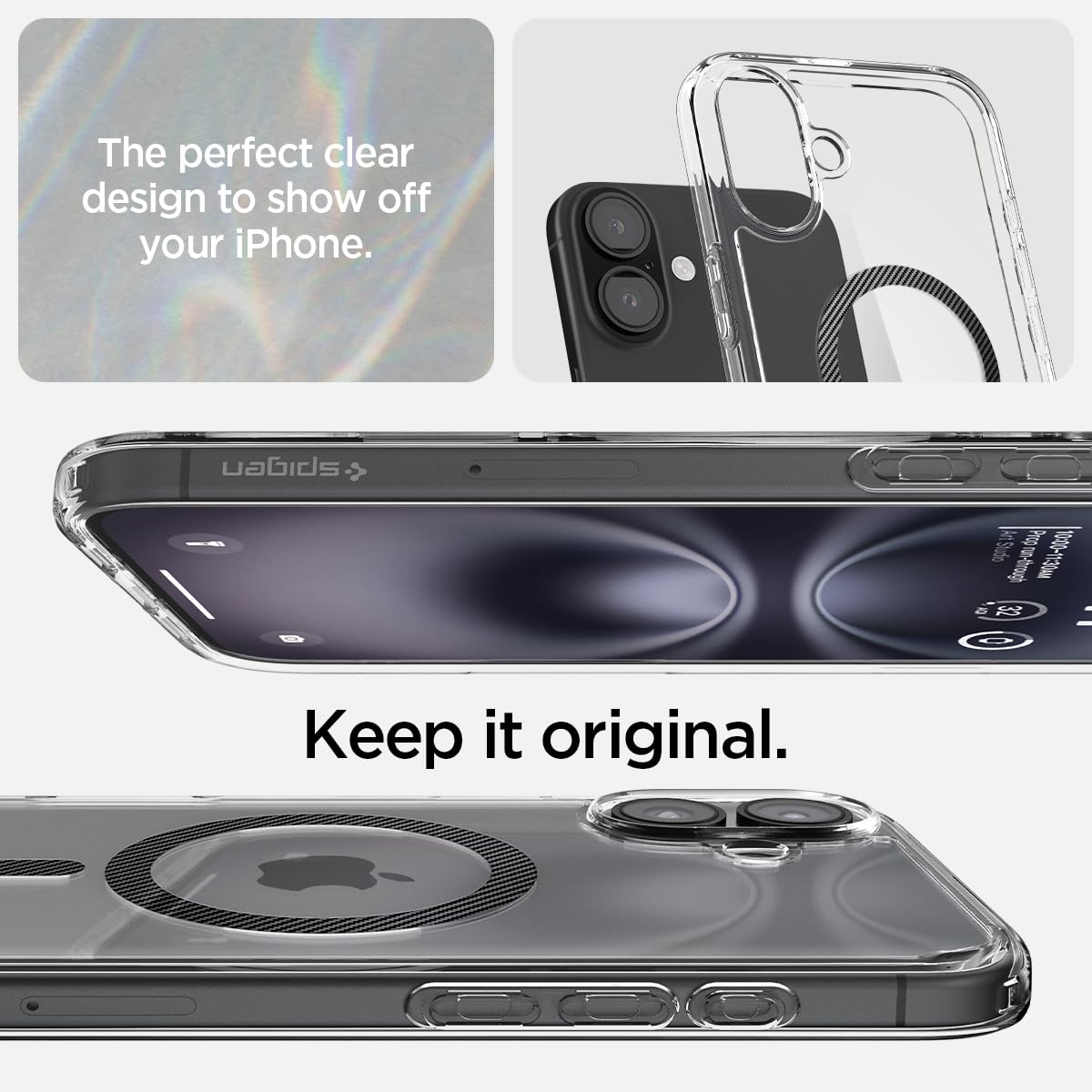 Foto 4 pulgar | Funda Spigen Ultra Hybrid Magfit Para Iphone 16 Plus De Fibra De Carbono - Venta Internacional.