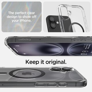 Foto 3 | Funda Spigen Ultra Hybrid Magfit Para Iphone 16 Plus De Fibra De Carbono - Venta Internacional.