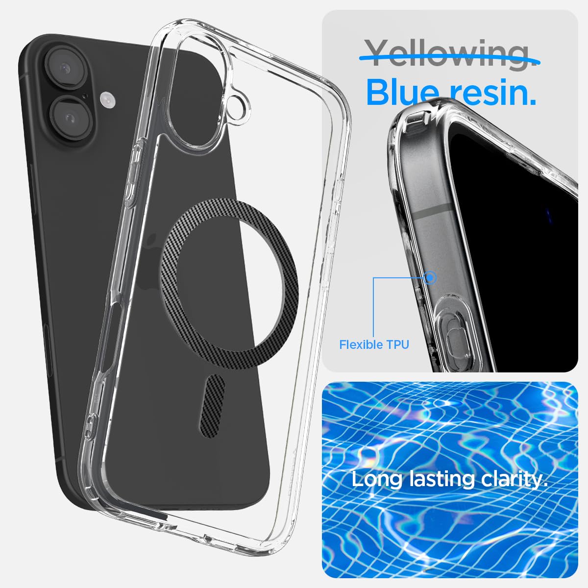 Foto 5 pulgar | Funda Spigen Ultra Hybrid Magfit Para Iphone 16 Plus De Fibra De Carbono - Venta Internacional.