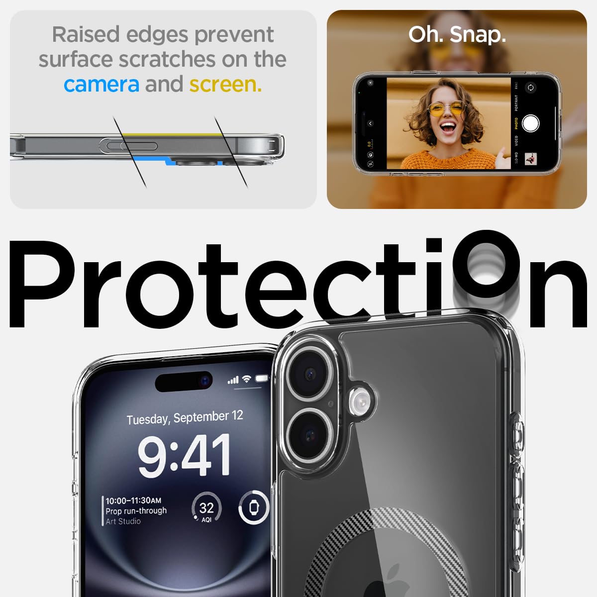 Foto 6 pulgar | Funda Spigen Ultra Hybrid Magfit Para Iphone 16 Plus De Fibra De Carbono - Venta Internacional.
