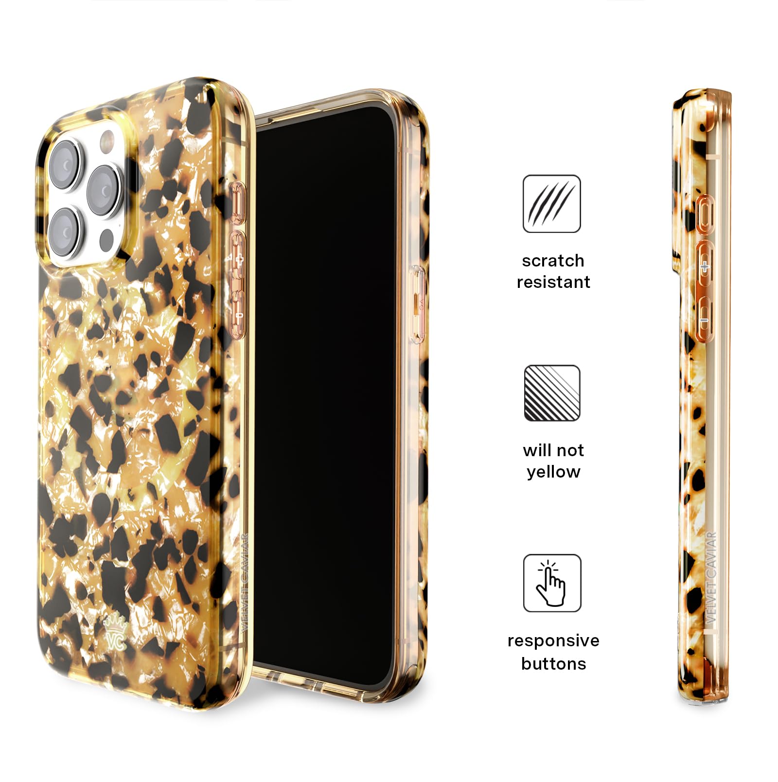 Foto 6 pulgar | Funda De Teléfono Velvet Caviar Tortoise Shell Para Iphone 15 Pro Max - Venta Internacional.
