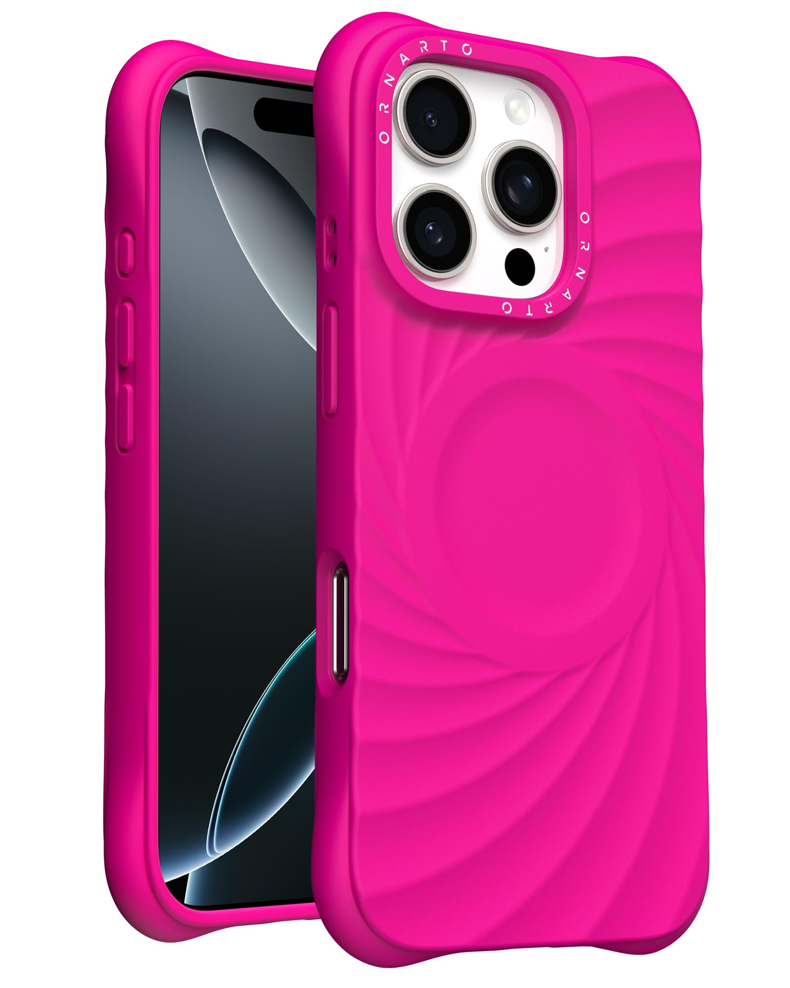 Foto 2 pulgar | Funda Ornarto Vortuxe Para Iphone 16 Pro Rosa Fuerte - Venta Internacional.