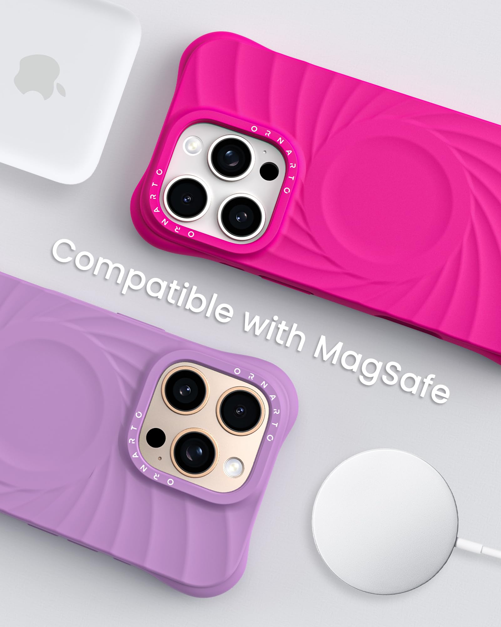 Foto 8 pulgar | Funda Ornarto Vortuxe Para Iphone 16 Pro Rosa Fuerte - Venta Internacional.