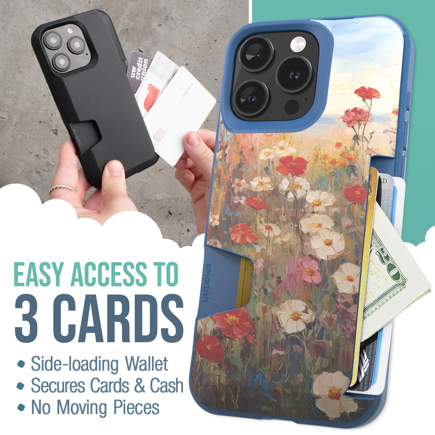 Foto 3 pulgar | Funda Tipo Cartera Smartish  Para Iphone 16 Pro Max Wallet Slayer, Vol. 1 - Venta Internacional.