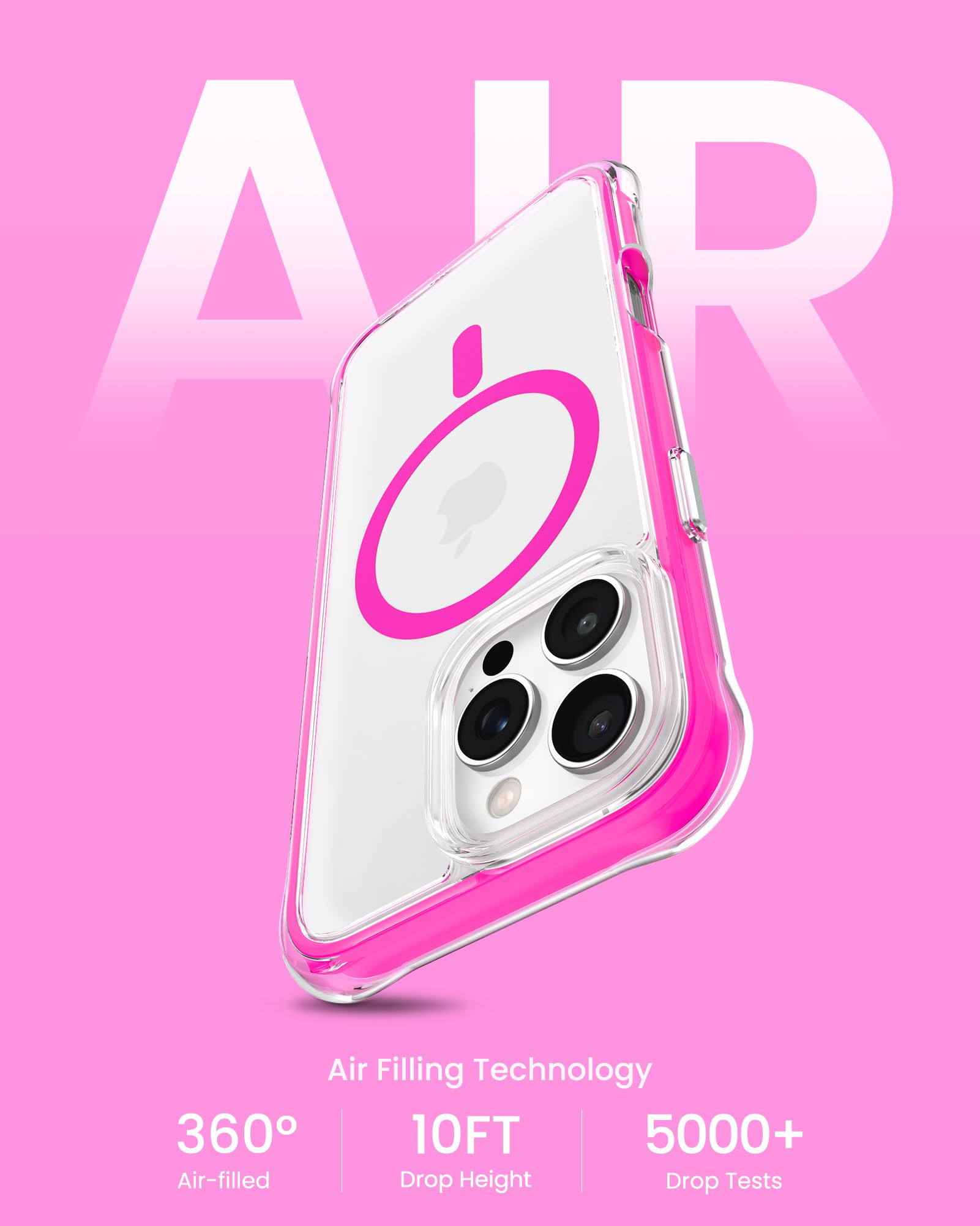 Foto 4 pulgar | Funda De Teléfono Ornarto Air Para Iphone 16 Pro Max Clear Con Magsafe - Venta Internacional.
