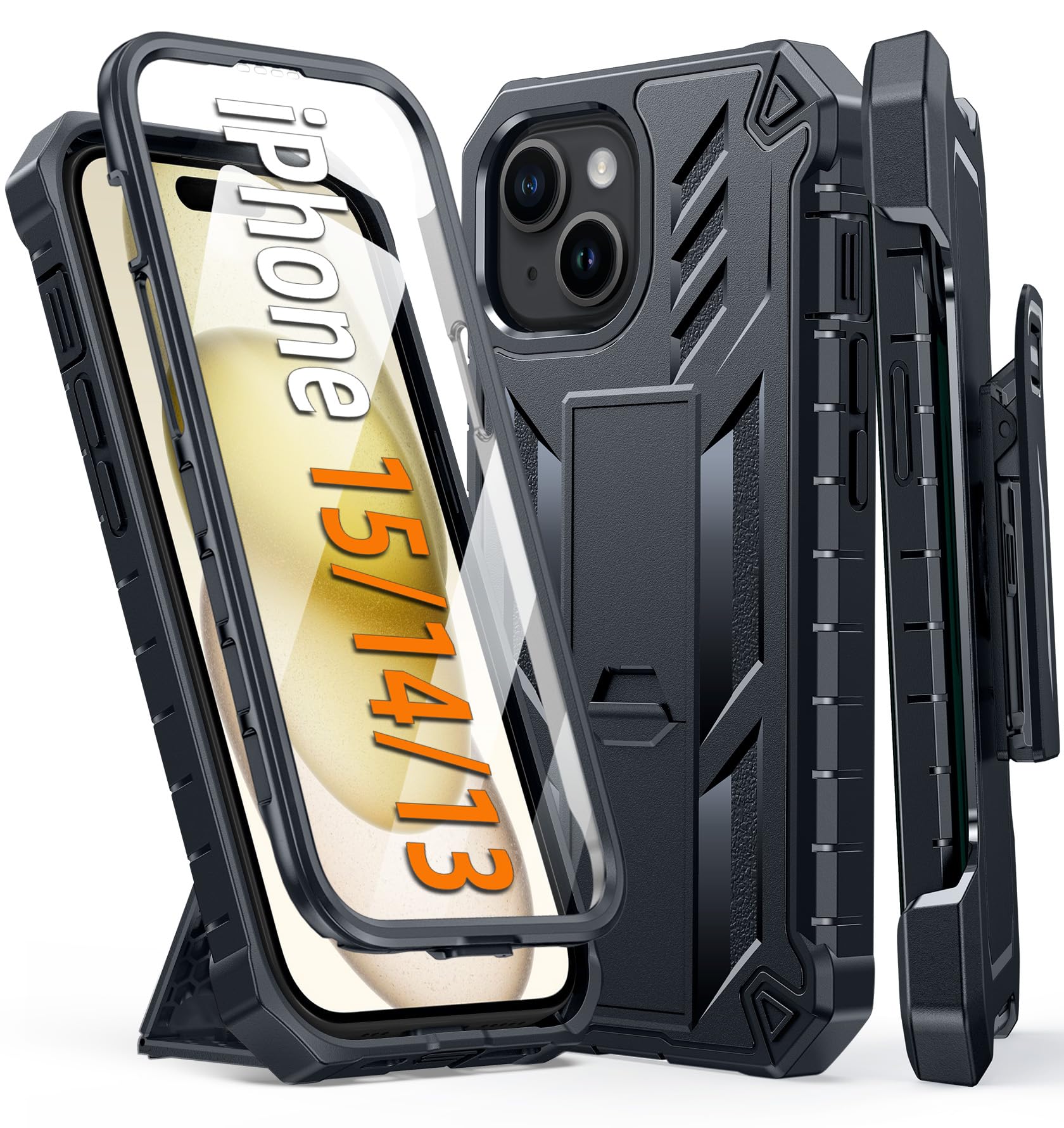 Foto 2 pulgar | Funda De Teléfono Fntcase Para Iphone 15, Grado Militar, Protección Total - Venta Internacional.